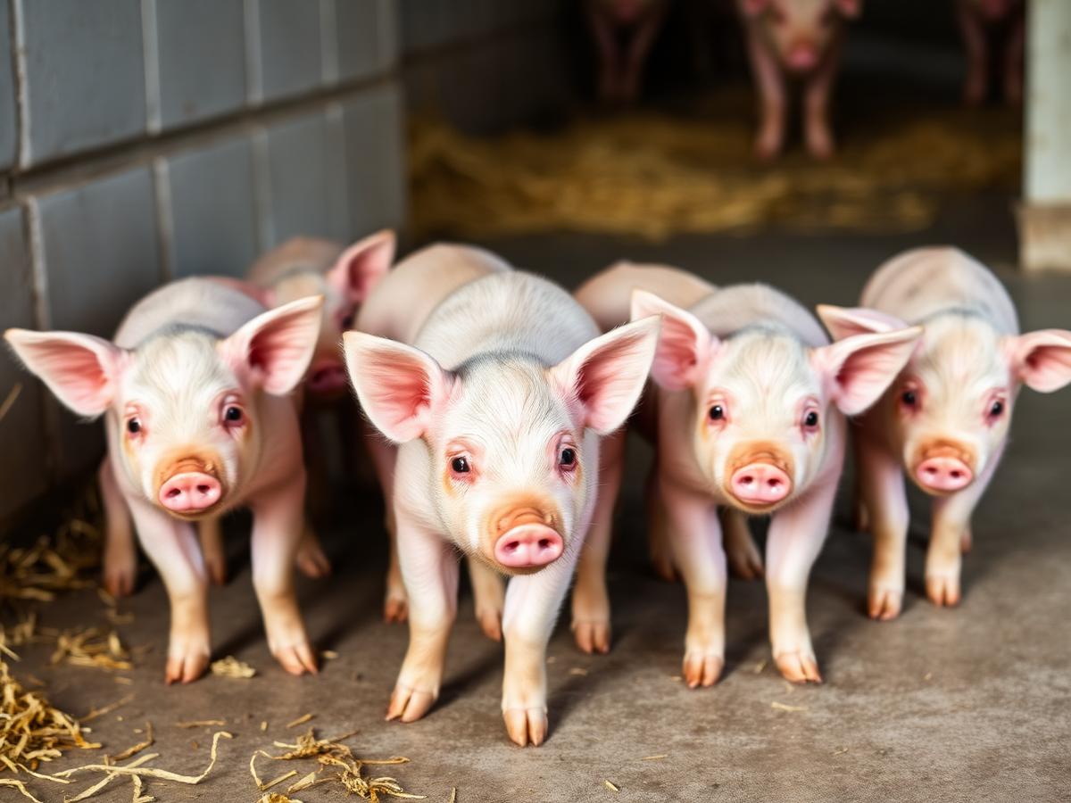 Piglets available at Somkene Livestock Enterprises, a pig farm in Irete, Owerri